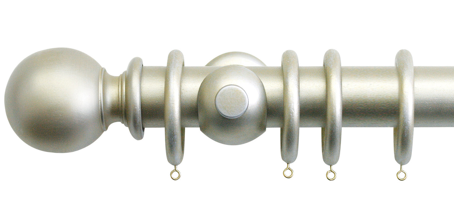 Jones Florentine Ball 50mm Wooden Curtain Pole - Fendow