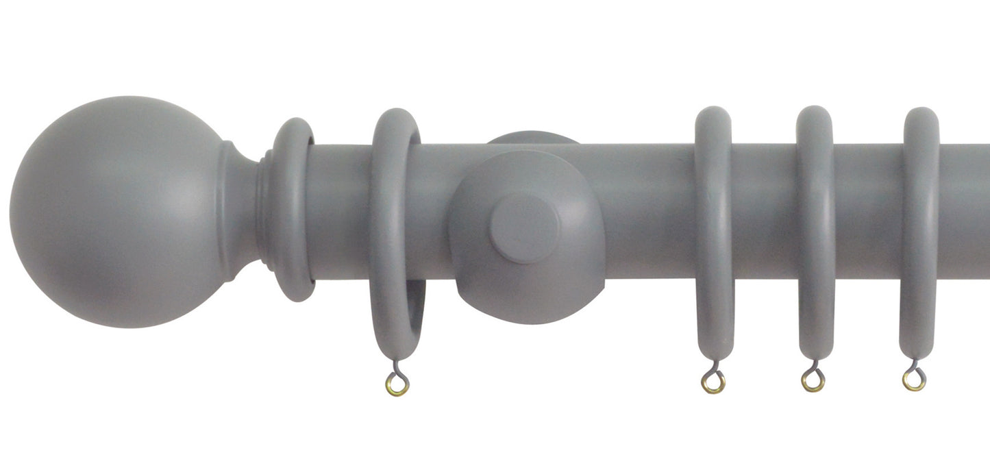 Jones Estate Ball 50mm Wooden Curtain Pole - Fendow