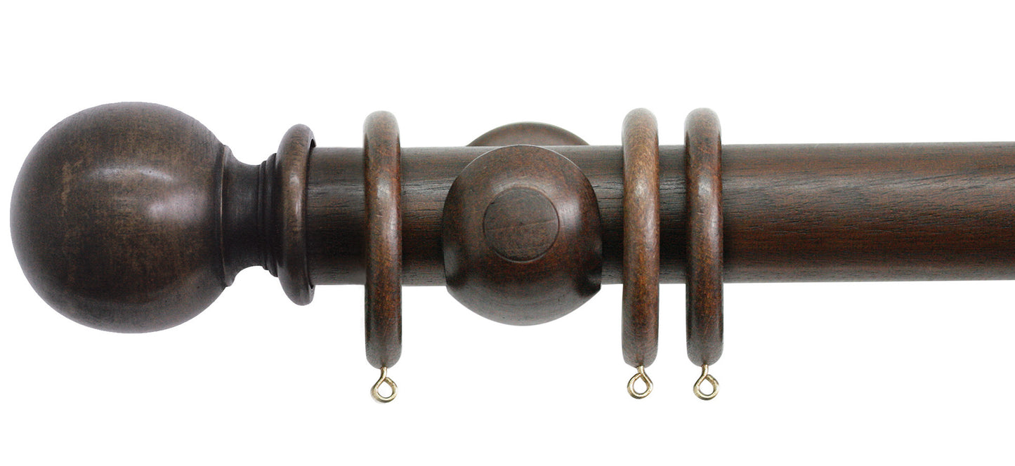 Jones Florentine Ball 50mm Wooden Curtain Pole - Fendow