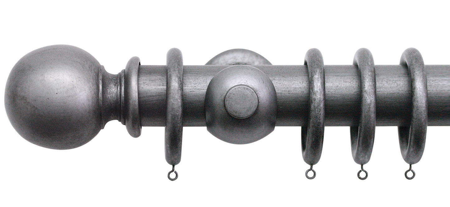 Jones Florentine Ball 50mm Wooden Curtain Pole - Fendow