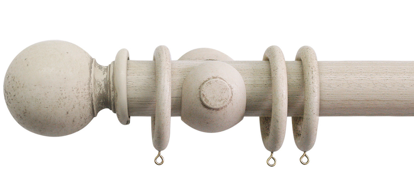 Jones Florentine Ball 50mm Wooden Curtain Pole - Fendow