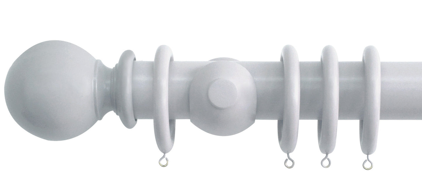 Jones Estate Ball 50mm Wooden Curtain Pole - Fendow