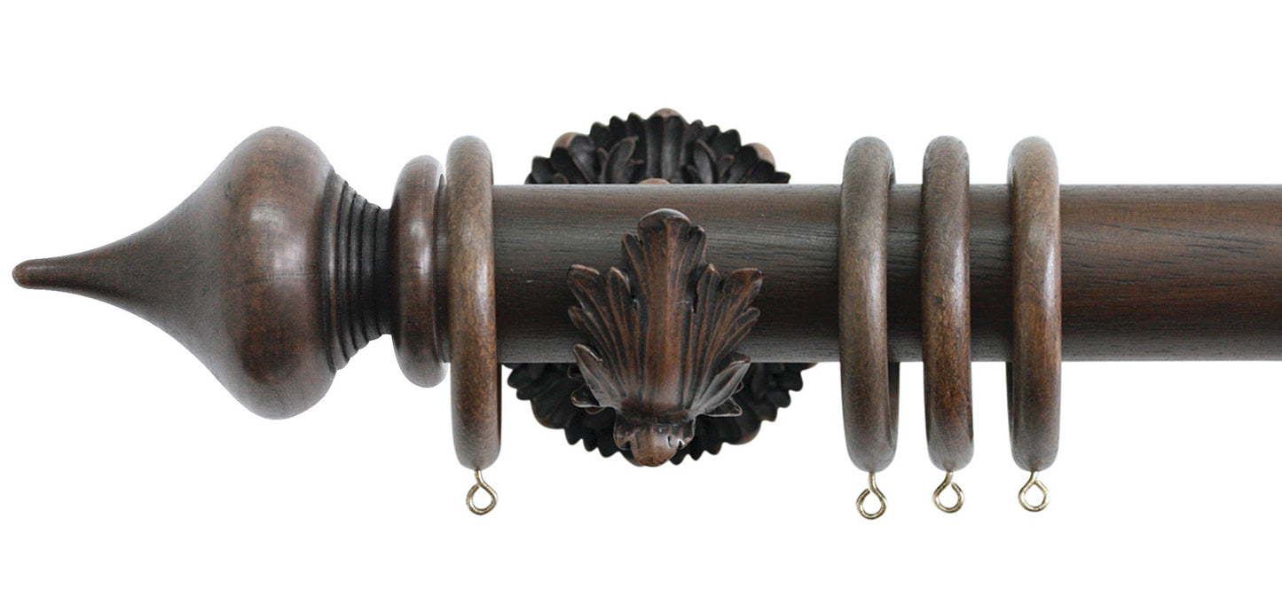 Jones Florentine Minaret 50mm Wooden Curtain Pole - Fendow