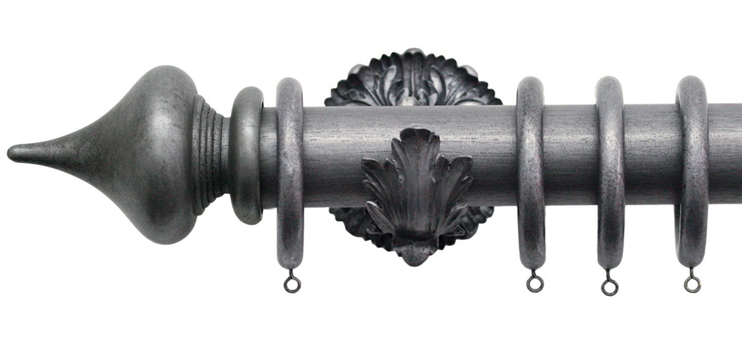 Jones Florentine Minaret 50mm Wooden Curtain Pole - Fendow