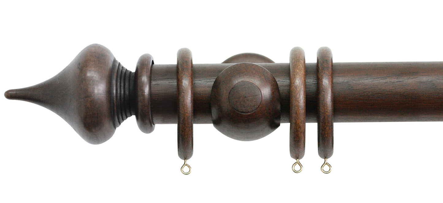 Jones Florentine Minaret 50mm Wooden Curtain Pole - Fendow