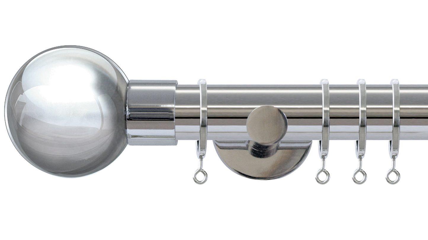 Jones Strand Metal Ball 35mm Metal Curtain Pole - Fendow