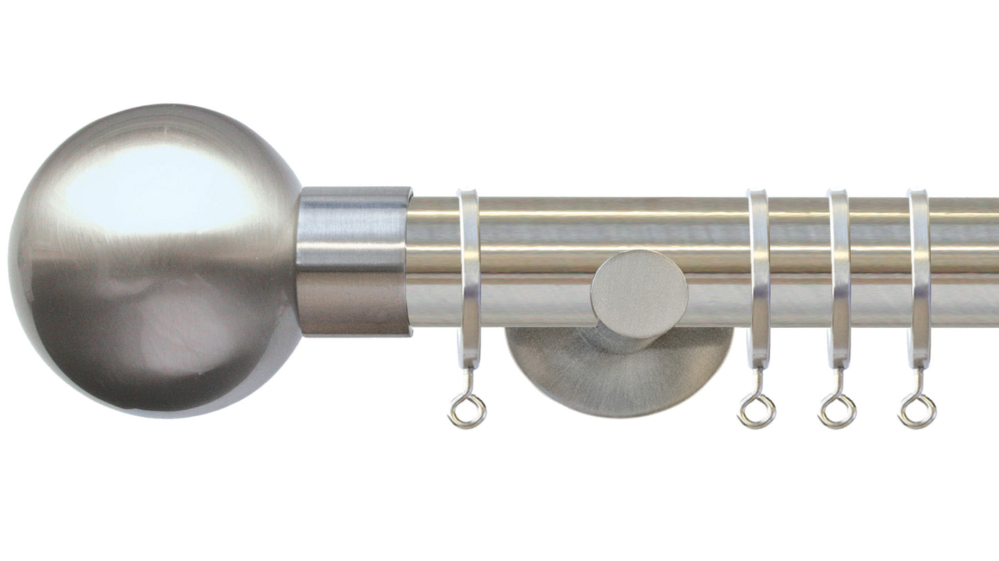 Jones Strand Metal Ball 35mm Metal Curtain Pole - Fendow