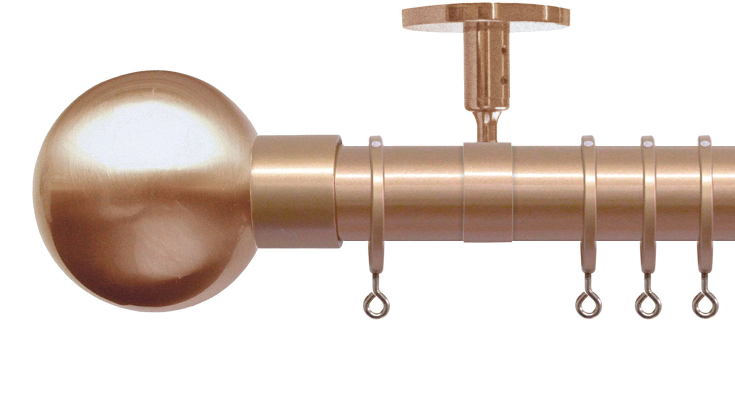 Jones Strand Metal Ball 35mm Metal Curtain Pole - Fendow