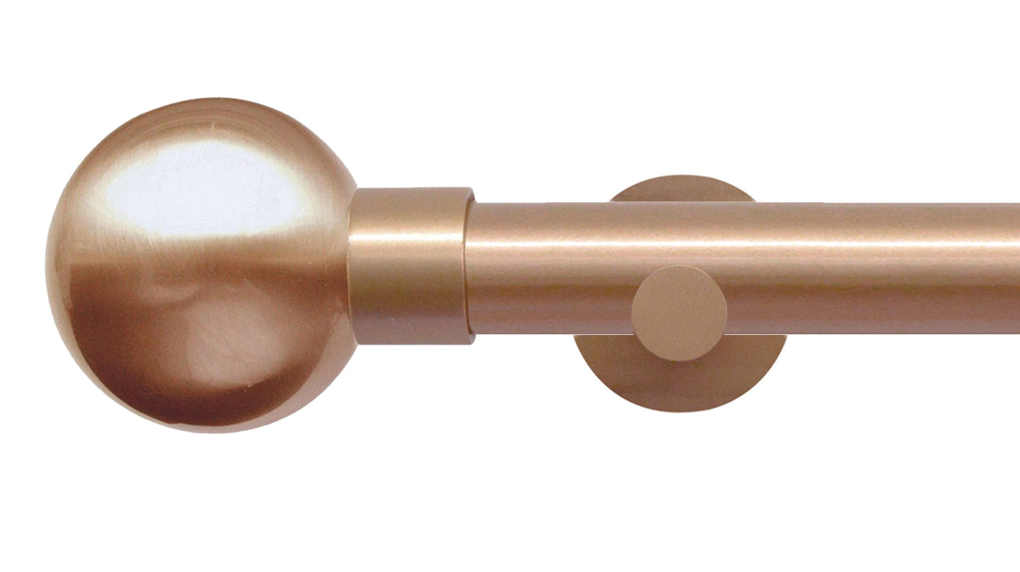 Jones Strand Metal Ball 35mm Metal Curtain Pole - Fendow