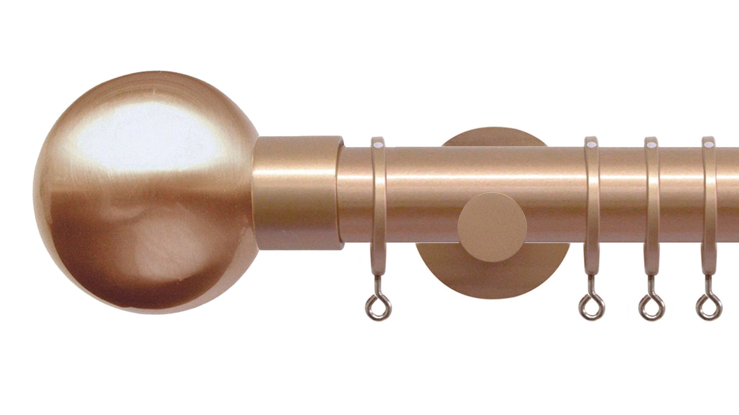 Jones Strand Metal Ball 35mm Metal Curtain Pole - Fendow