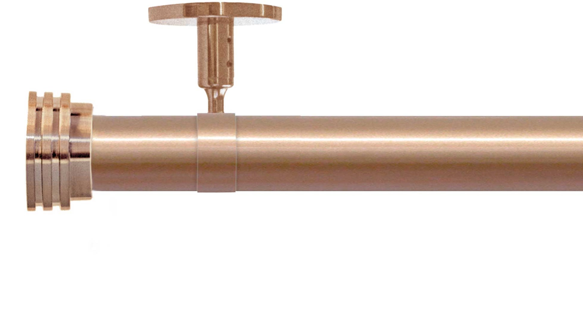 Jones Strand Ribbed End Stopper 35mm Metal Curtain Pole - Fendow