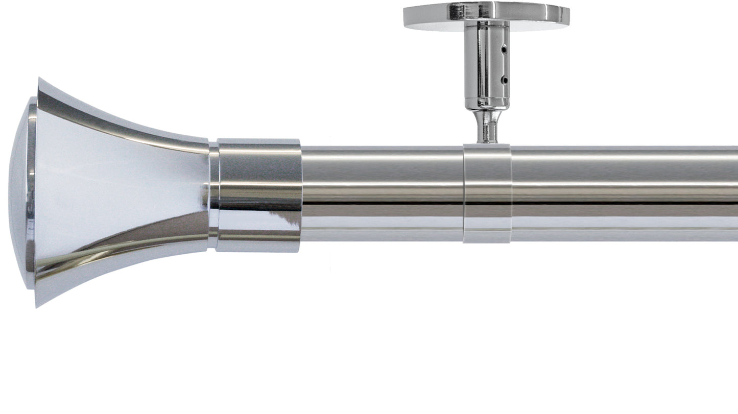 Jones Strand Cone 35mm Metal Curtain Pole - Fendow