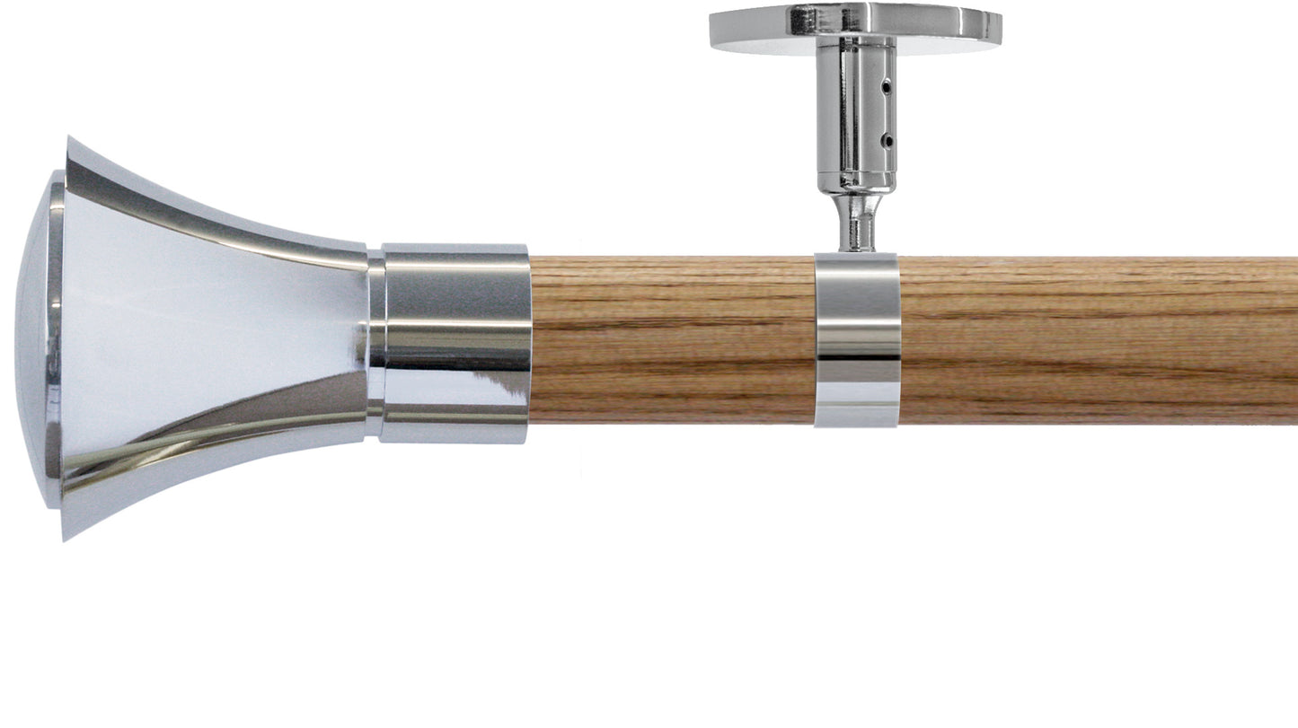 Jones Strand Cone 35mm Wooden Curtain Pole - Fendow