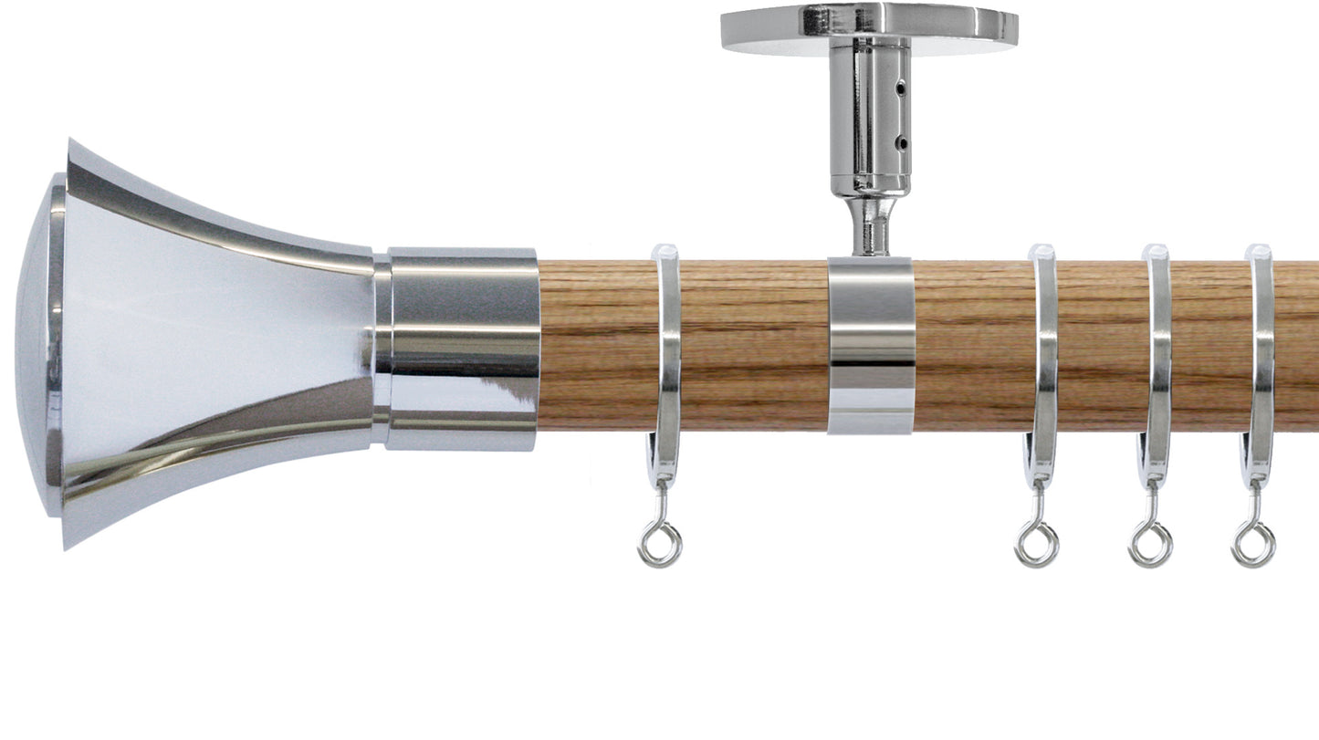 Jones Strand Cone 35mm Wooden Curtain Pole - Fendow