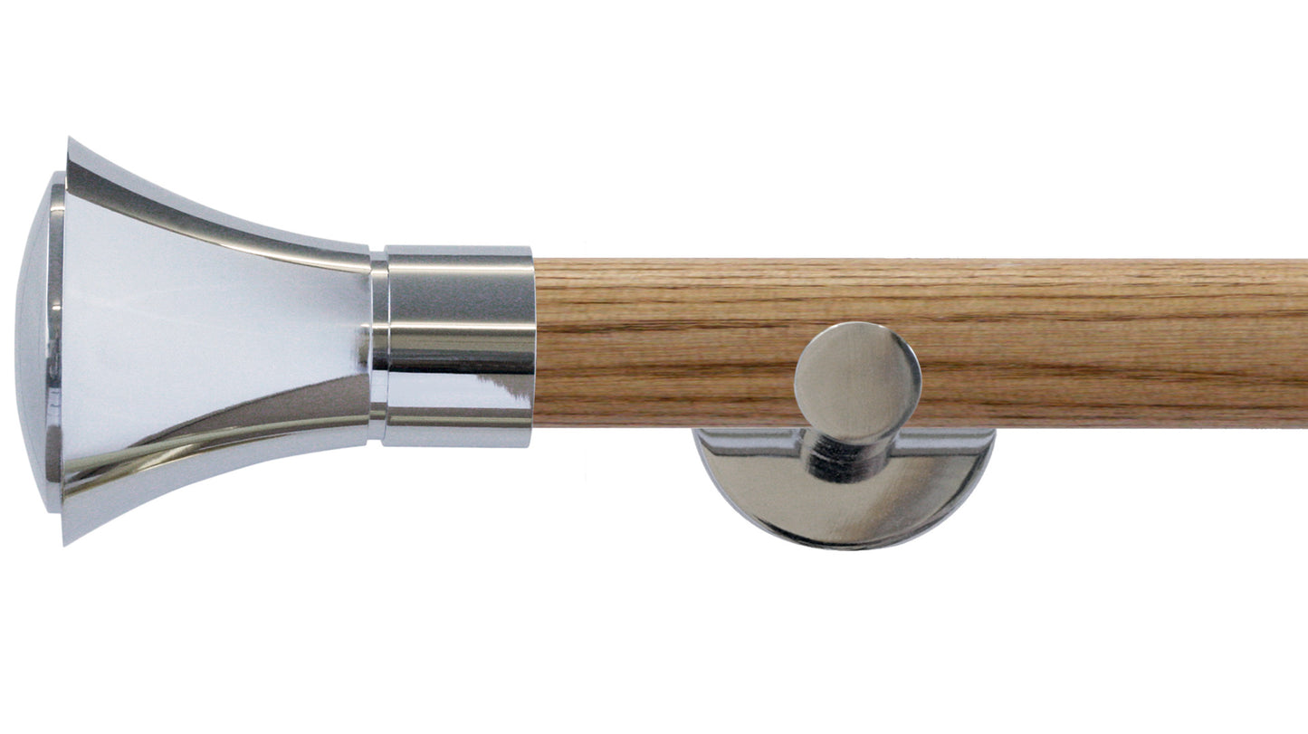 Jones Strand Cone 35mm Wooden Curtain Pole - Fendow