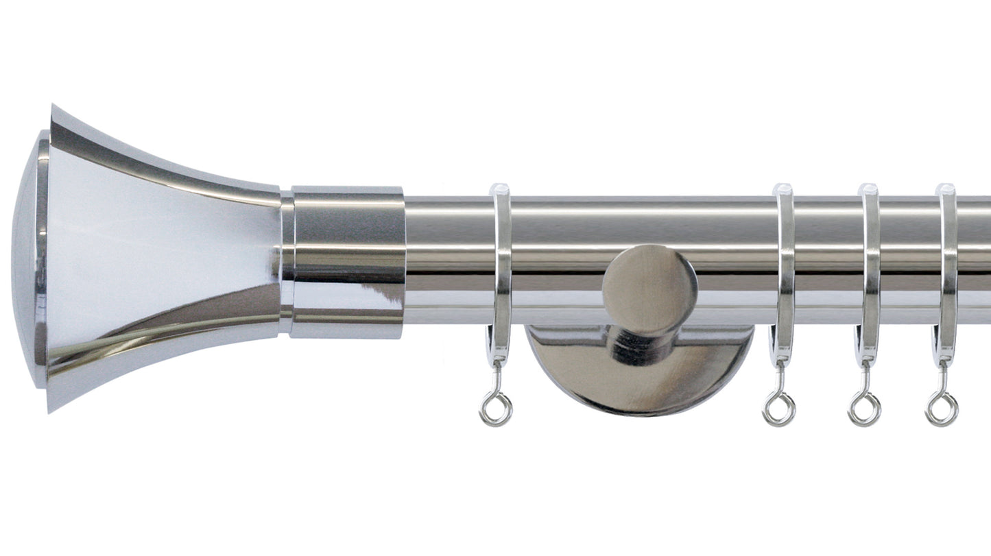 Jones Strand Cone 35mm Metal Curtain Pole - Fendow