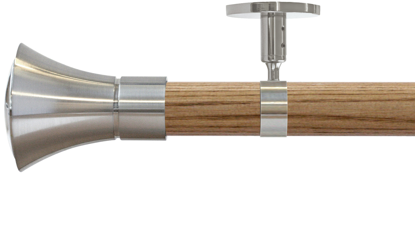 Jones Strand Cone 35mm Wooden Curtain Pole - Fendow