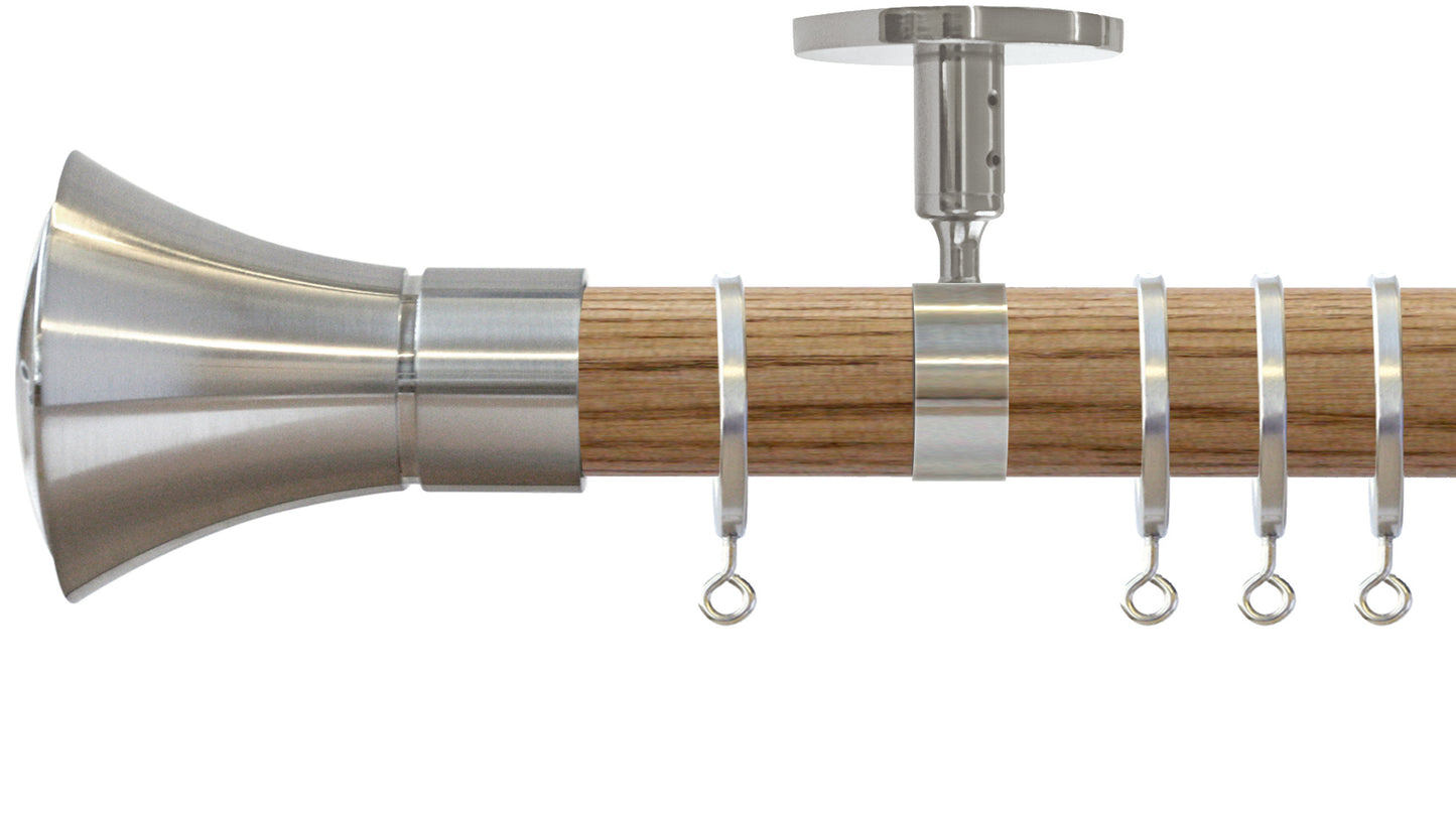 Jones Strand Cone 35mm Wooden Curtain Pole - Fendow