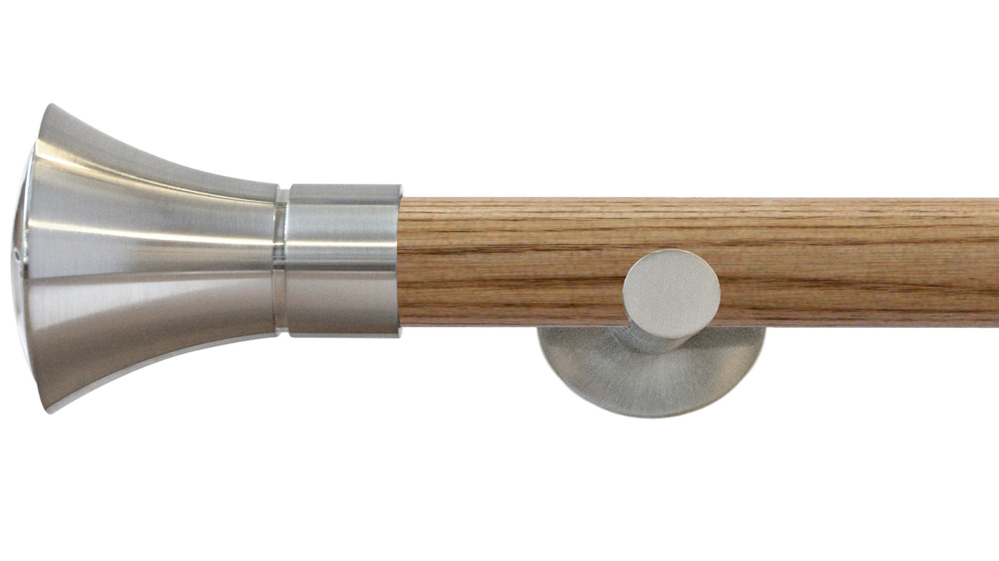 Jones Strand Cone 35mm Wooden Curtain Pole - Fendow