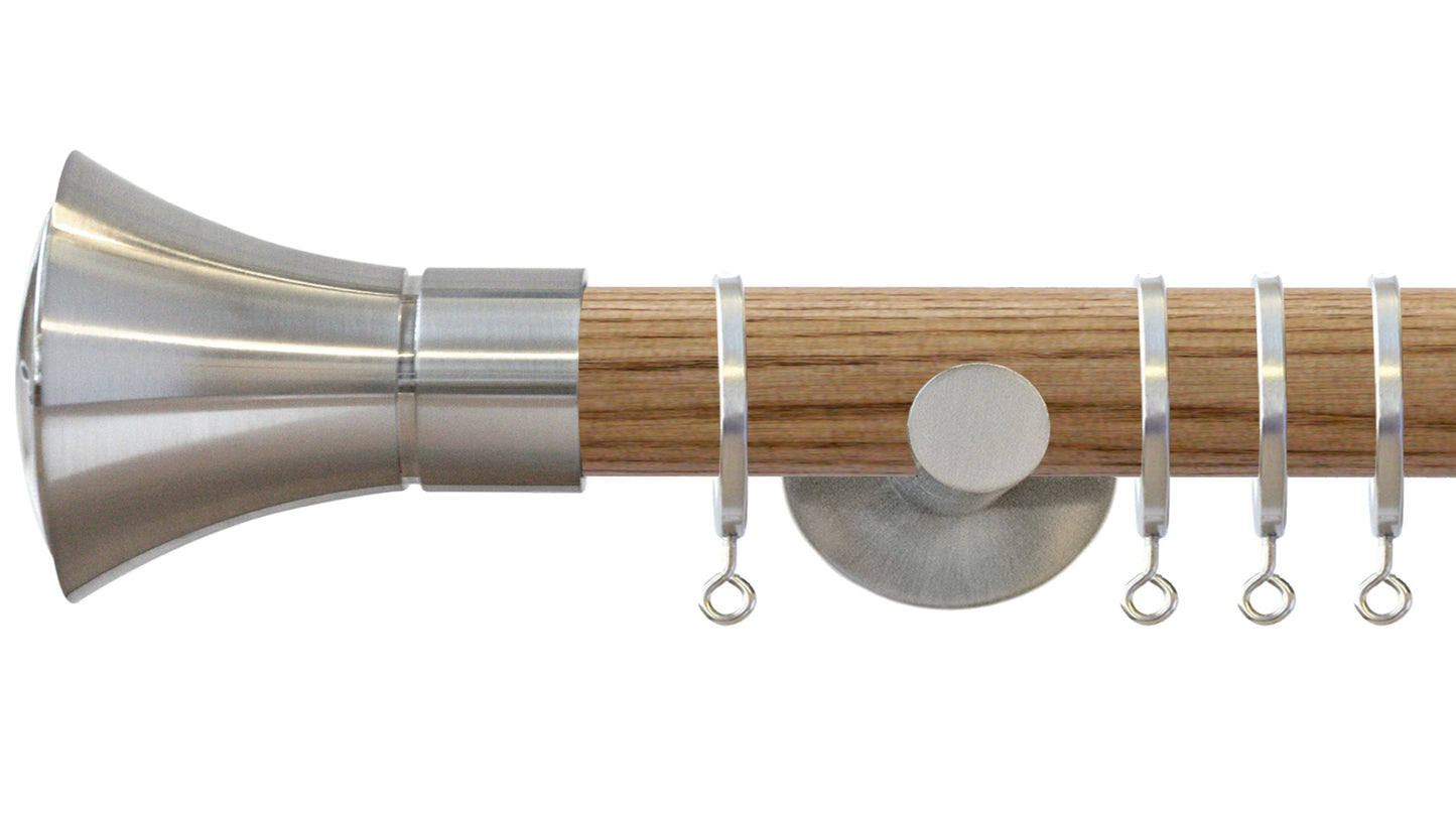 Jones Strand Cone 35mm Wooden Curtain Pole - Fendow