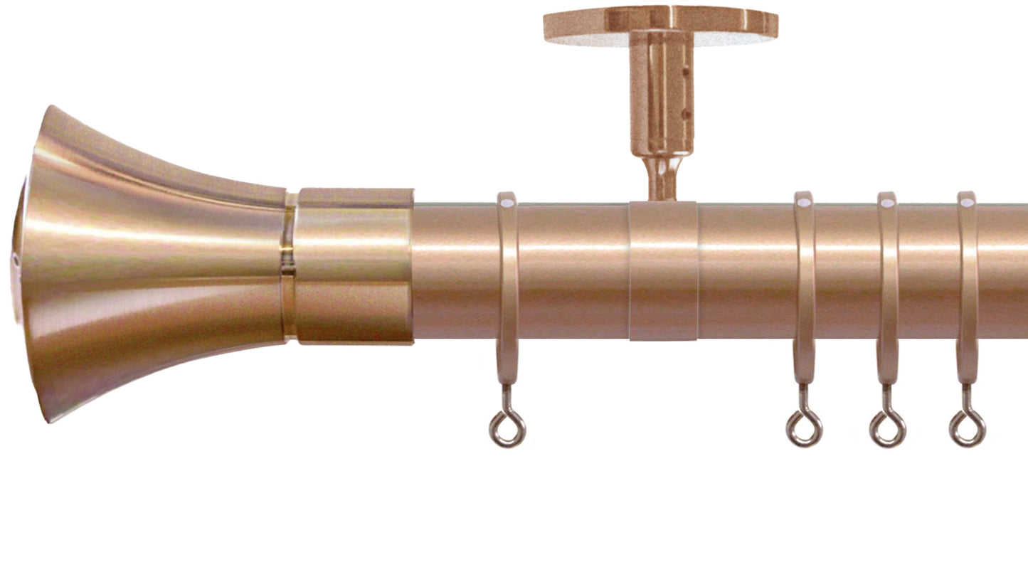 Jones Strand Cone 35mm Metal Curtain Pole - Fendow