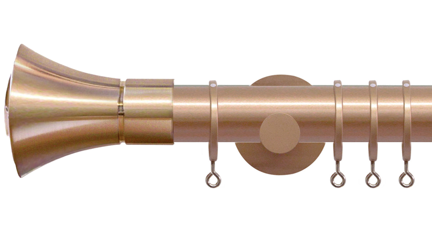 Jones Strand Cone 35mm Metal Curtain Pole - Fendow