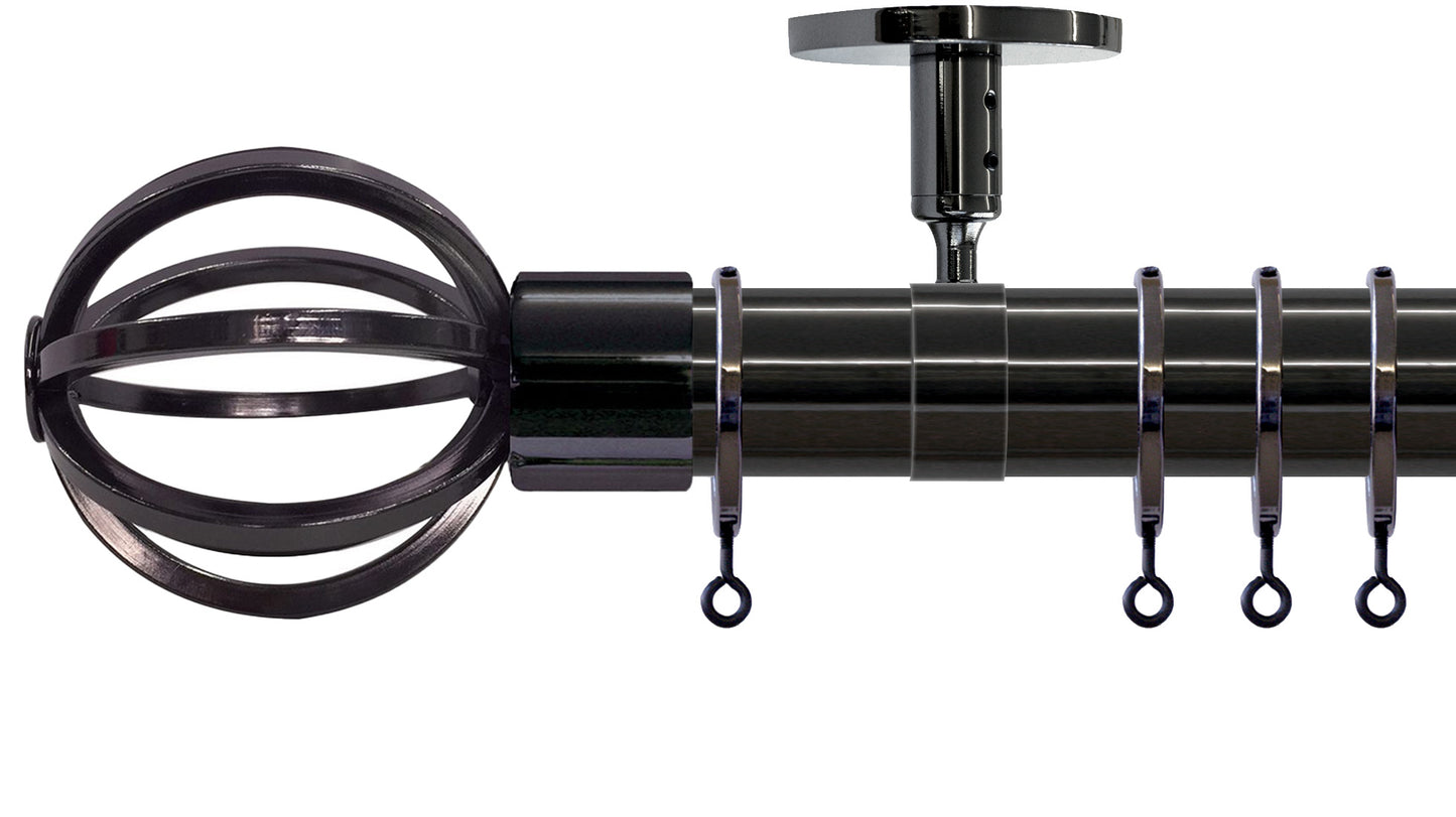 Jones Strand Cage 35mm Metal Curtain Pole - Fendow