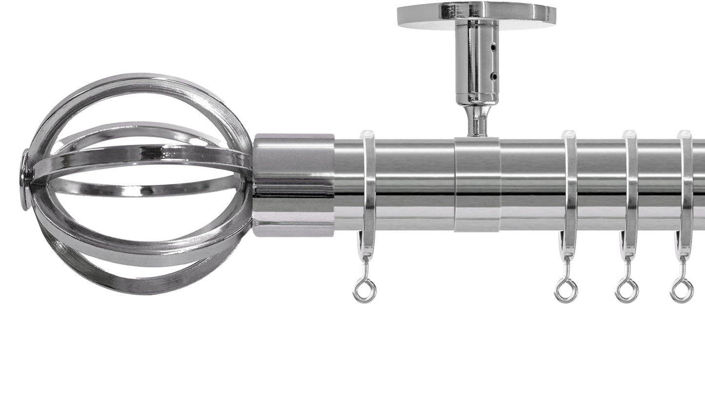 Jones Strand Cage 35mm Metal Curtain Pole - Fendow