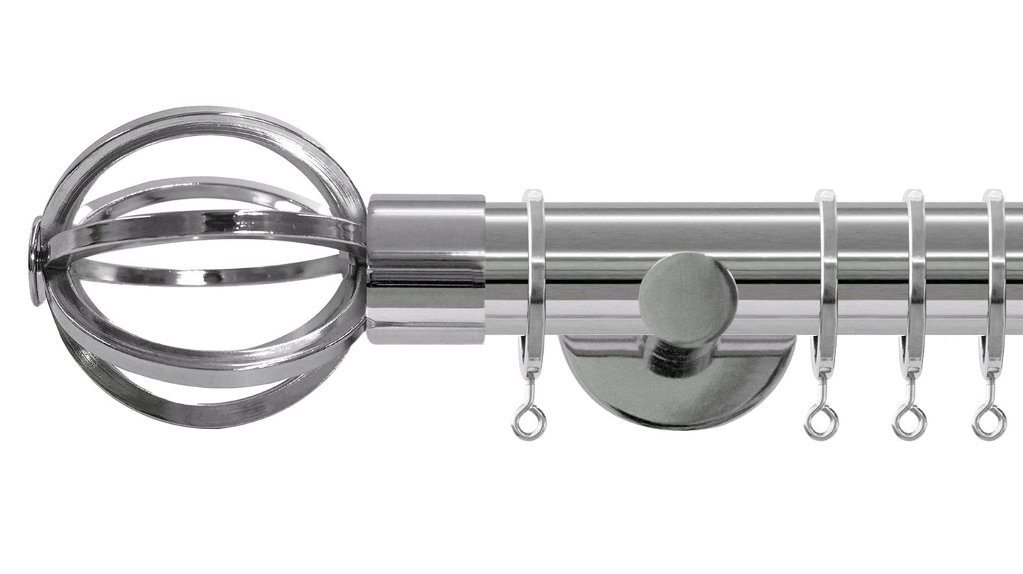 Jones Strand Cage 35mm Metal Curtain Pole - Fendow