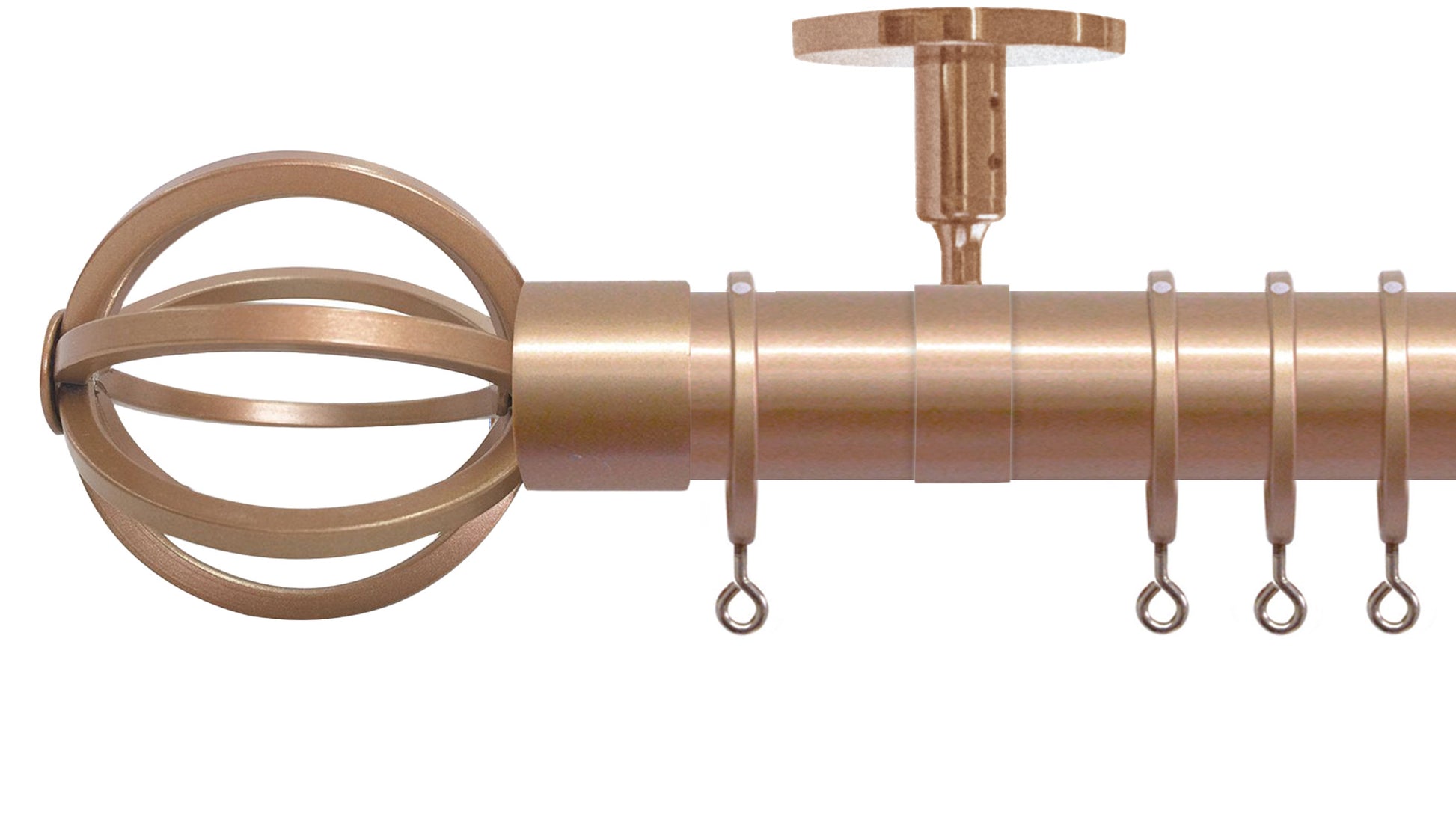 Jones Strand Cage 35mm Metal Curtain Pole - Fendow