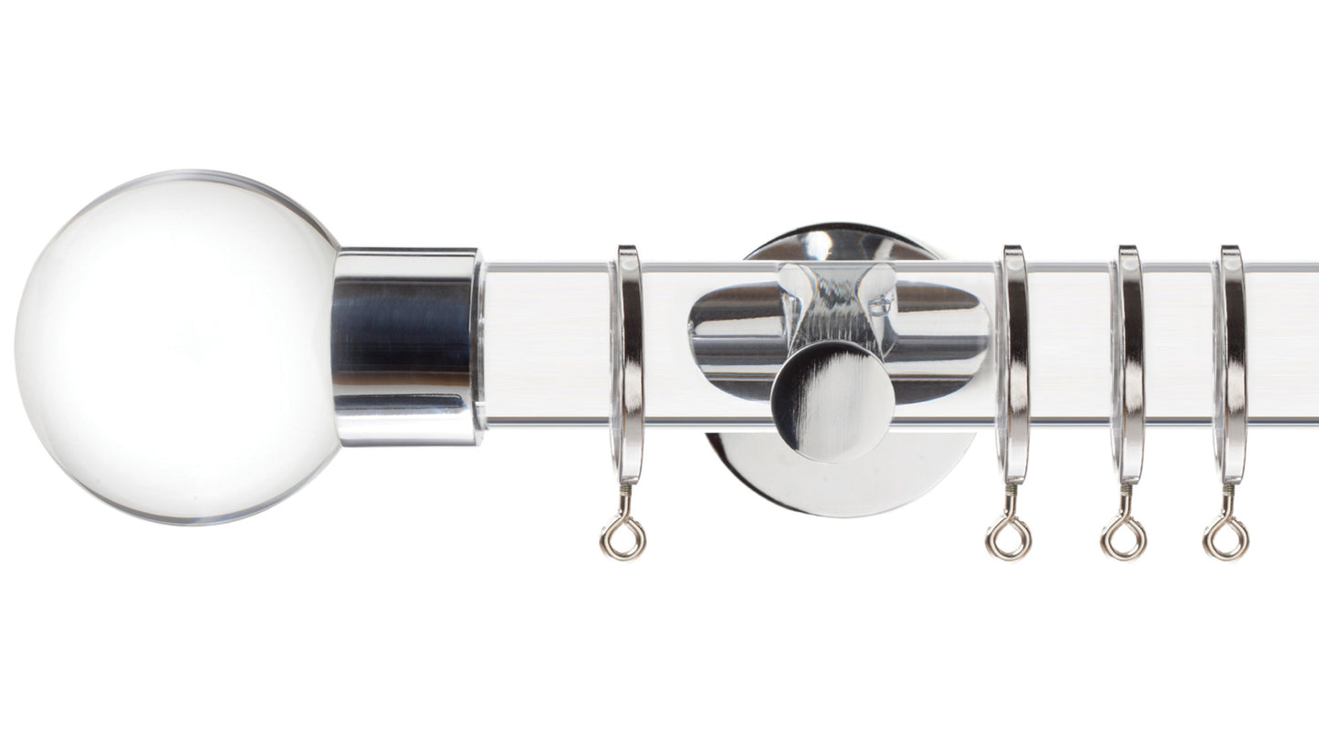 Jones Strand Acrylic Ball 35mm Acrylic Curtain Pole - Fendow