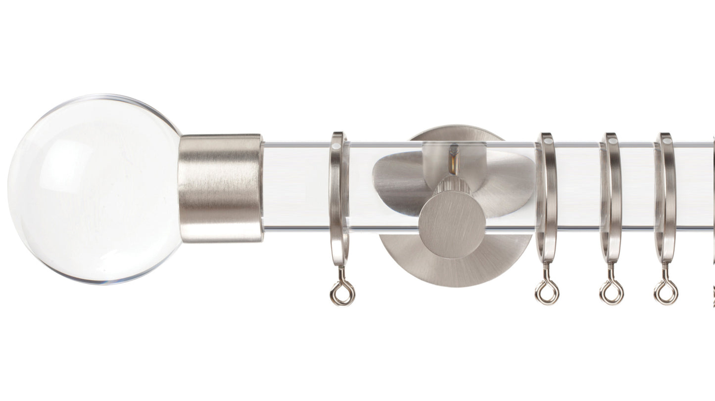 Jones Strand Acrylic Ball 35mm Acrylic Curtain Pole - Fendow