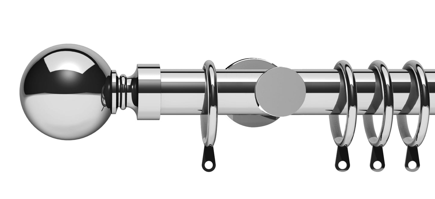 Integra Elements Belgravia 28mm Metal Curtain Pole - Fendow