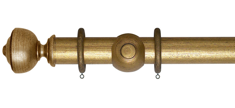 Rolls Museum Asher 35mm Wooden Curtain Pole - Fendow