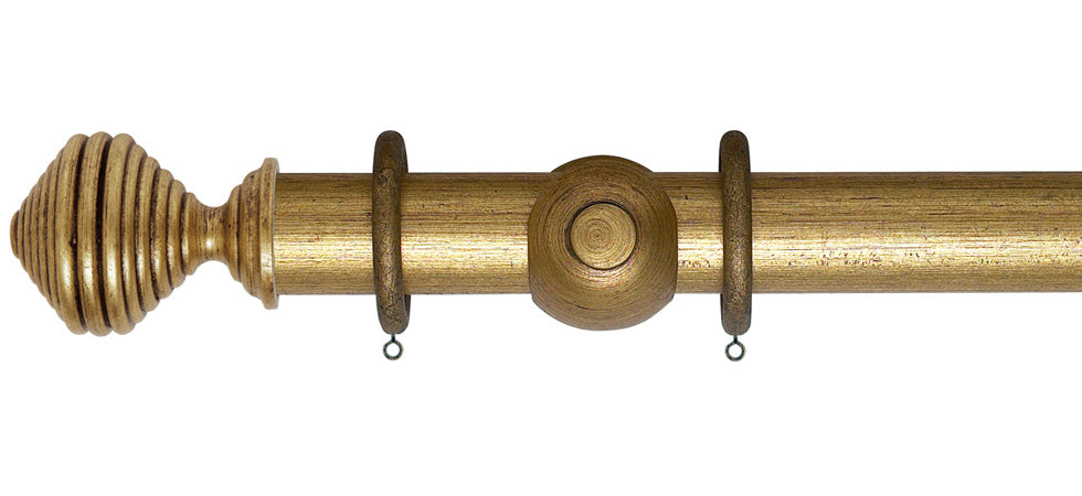 Rolls Museum Dune 35mm Wooden Curtain Pole - Fendow