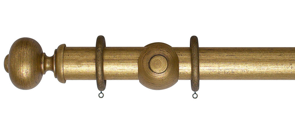 Rolls Museum Parham 35mm Wooden Curtain Pole - Fendow