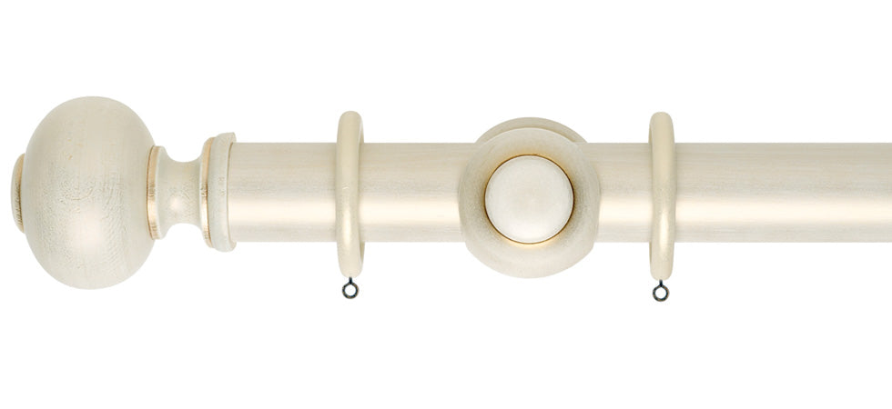 Rolls Museum Parham 35mm Wooden Curtain Pole - Fendow