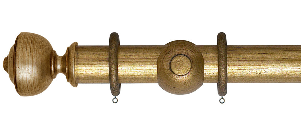 Rolls Museum Asher 45mm Wooden Curtain Pole - Fendow