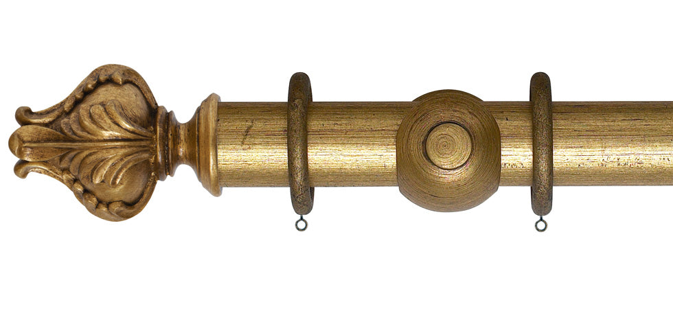 Rolls Museum Vienna 45mm Wooden Curtain Pole - Fendow