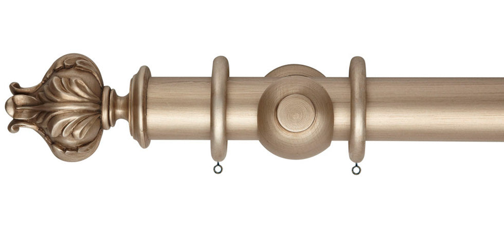 Rolls Museum Vienna 45mm Wooden Curtain Pole - Fendow