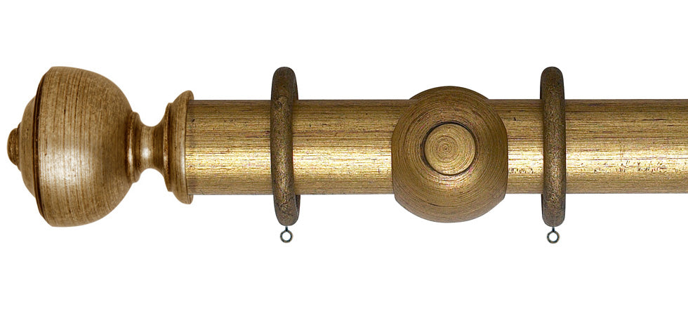 Rolls Museum Asher 55mm Wooden Curtain Pole - Fendow