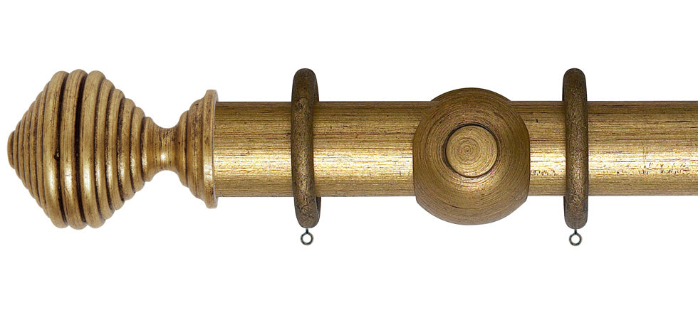 Rolls Museum Dune 55mm Wooden Curtain Pole - Fendow