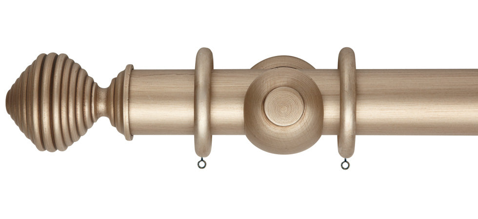 Rolls Museum Dune 55mm Wooden Curtain Pole - Fendow