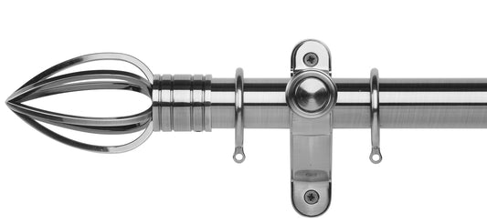 Rolls Galleria Metals Caged Spear 35mm Metal Curtain Pole - Fendow