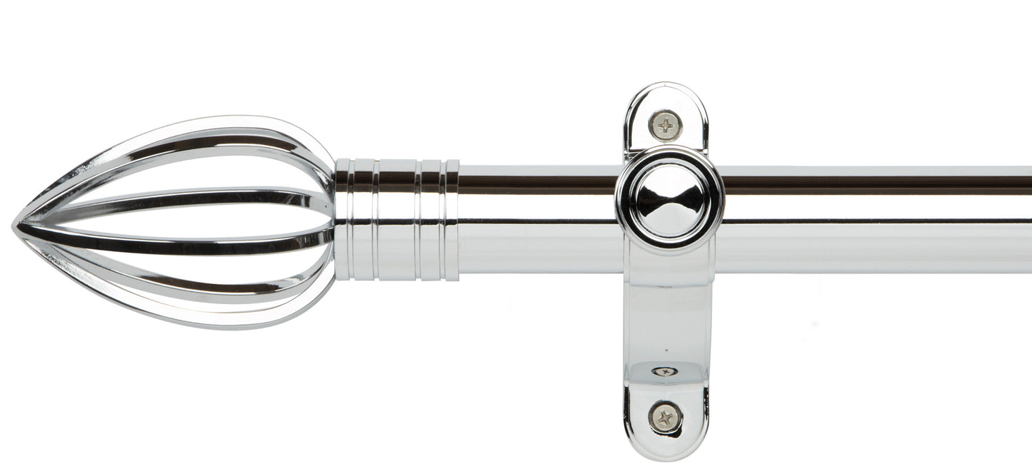 Rolls Galleria Metals Caged Spear 35mm Metal Curtain Pole - Fendow