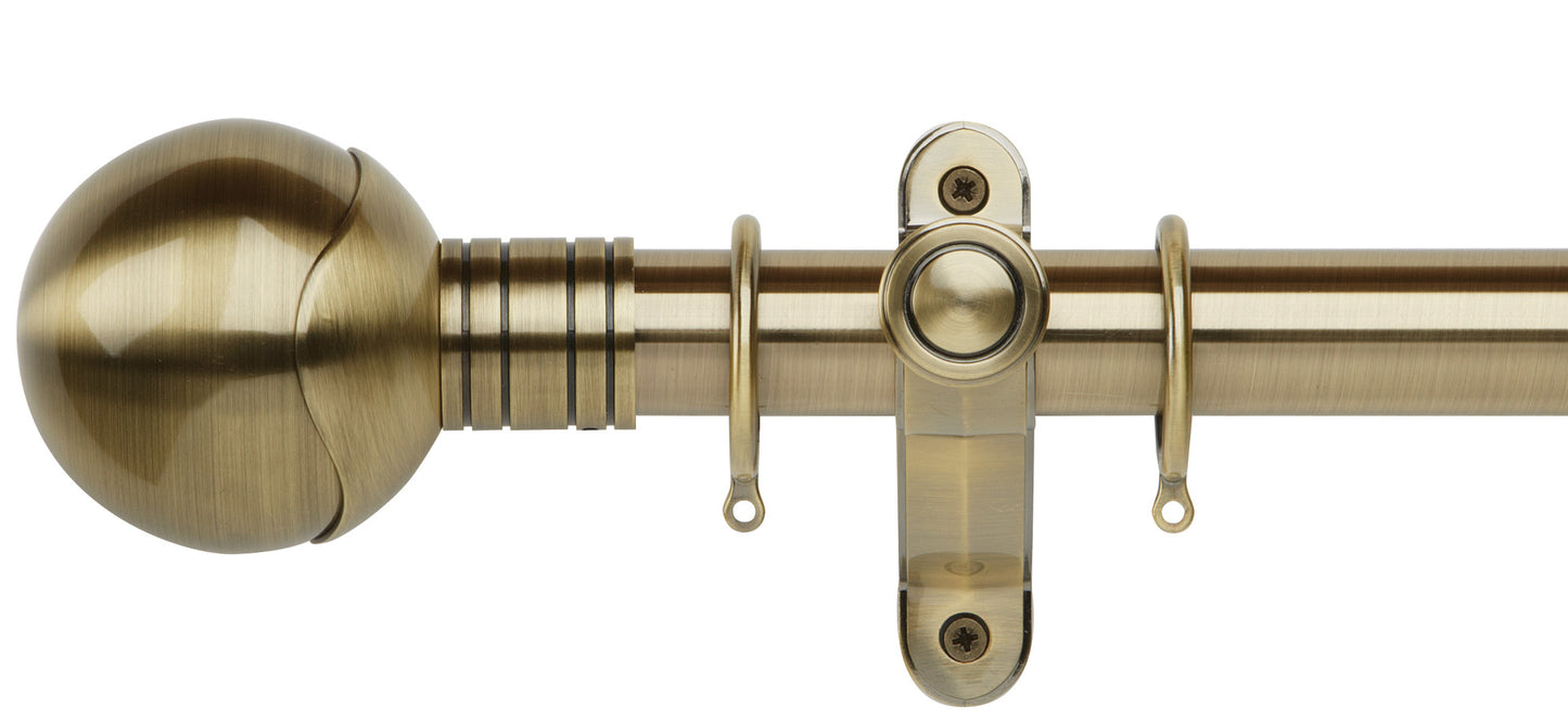 Rolls Galleria Metals Orb 35mm Metal Curtain Pole - Fendow