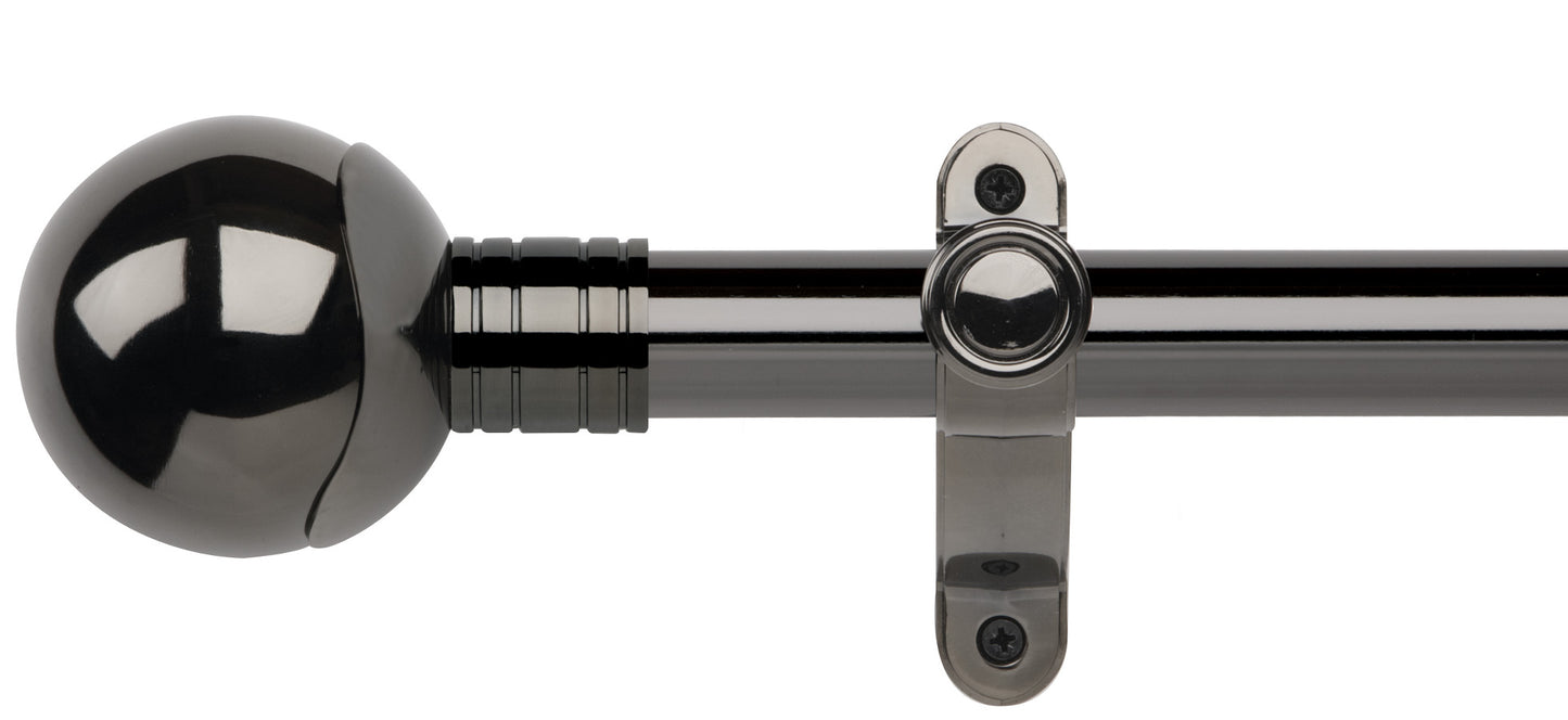 Rolls Galleria Metals Orb 35mm Metal Curtain Pole - Fendow