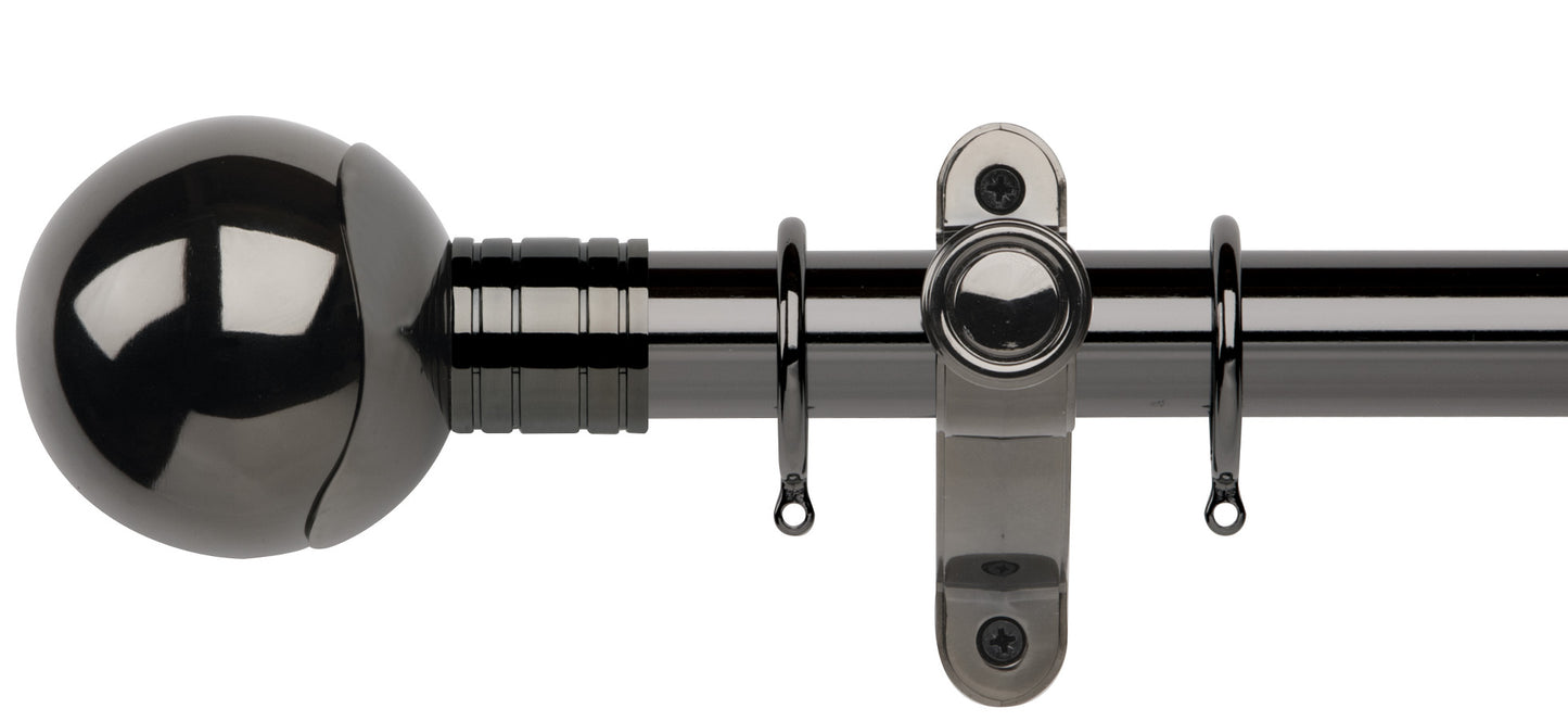 Rolls Galleria Metals Orb 35mm Metal Curtain Pole - Fendow