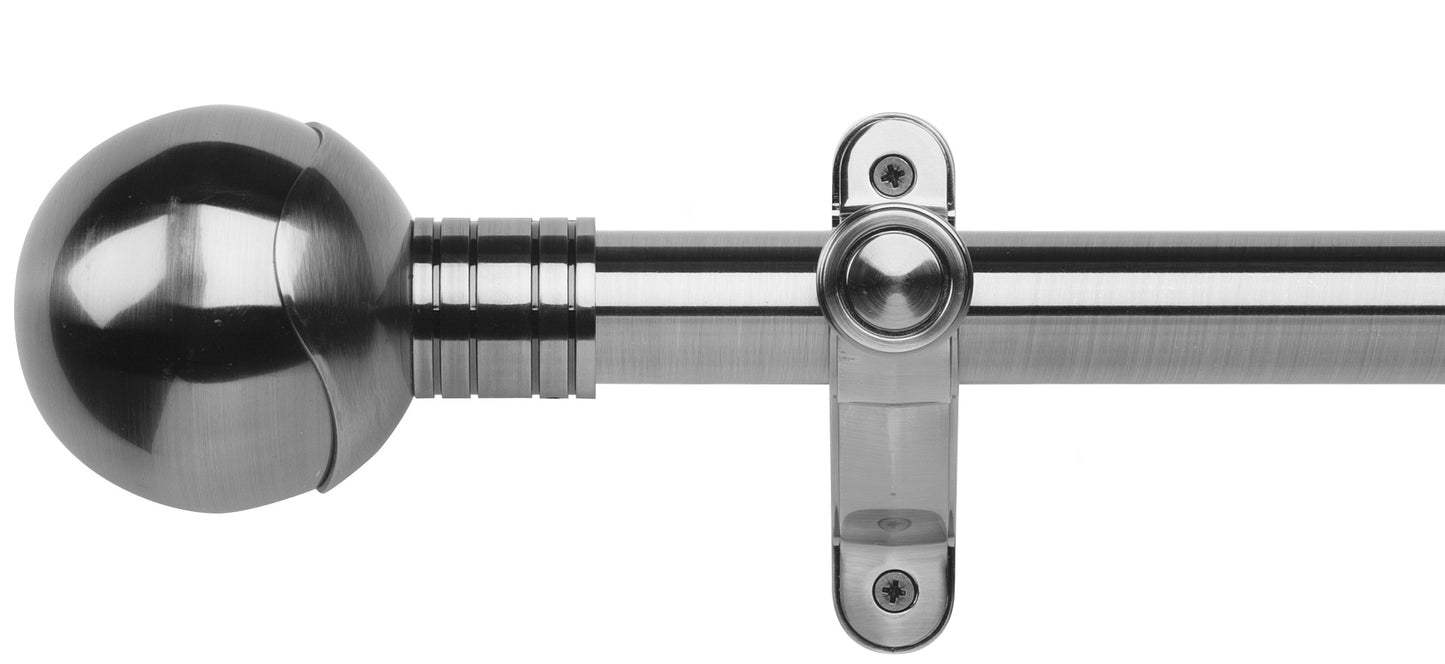 Rolls Galleria Metals Orb 35mm Metal Curtain Pole - Fendow