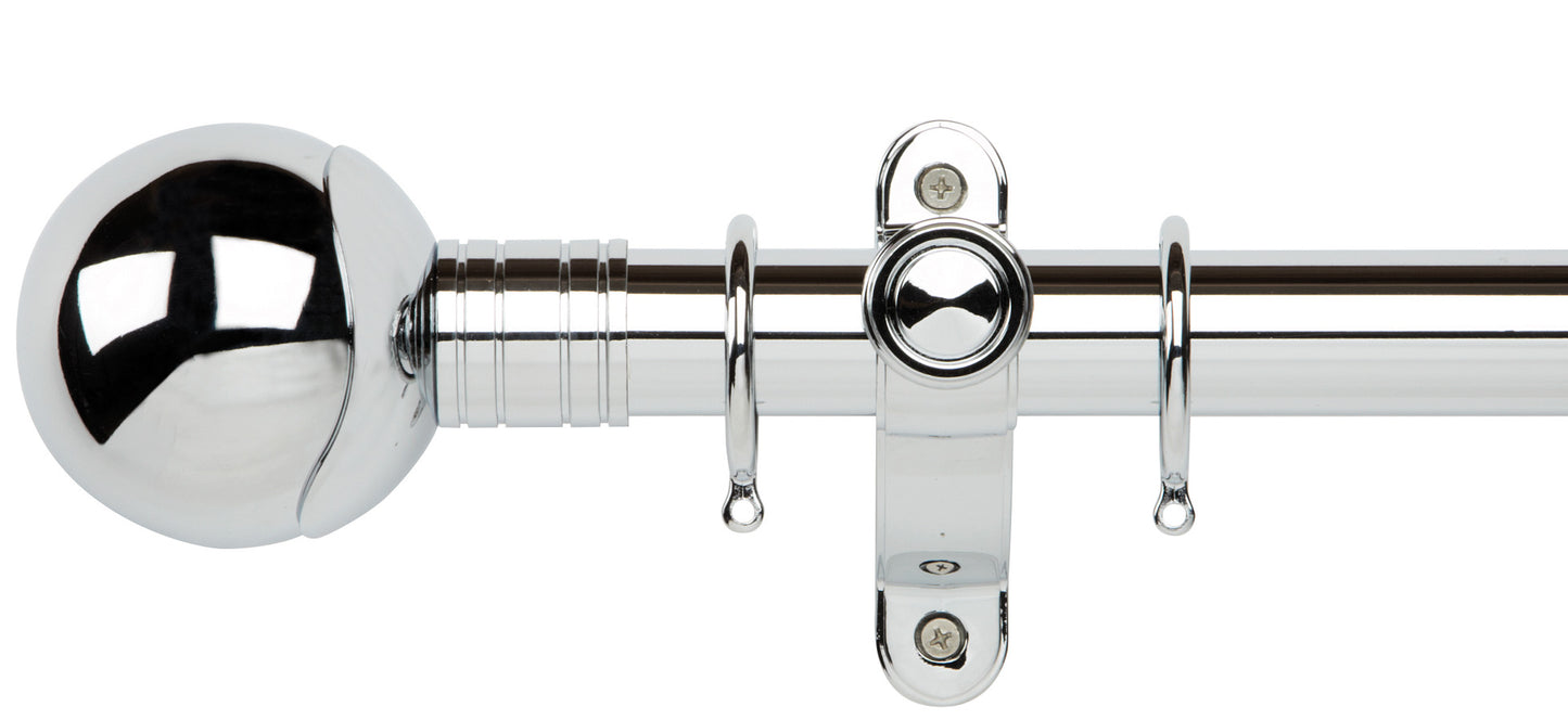 Rolls Galleria Metals Orb 35mm Metal Curtain Pole - Fendow